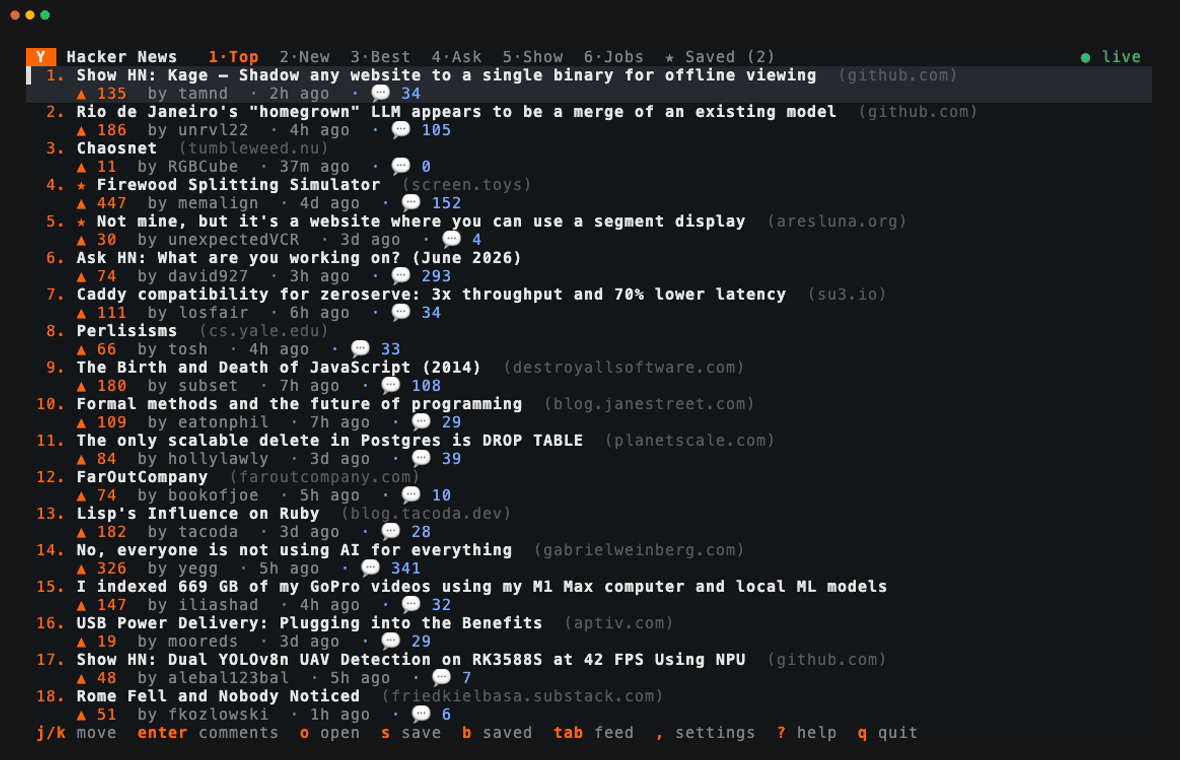 hacker-news-tui demo