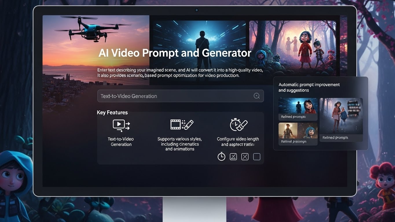 AI 비디오 생성기 스크린샷