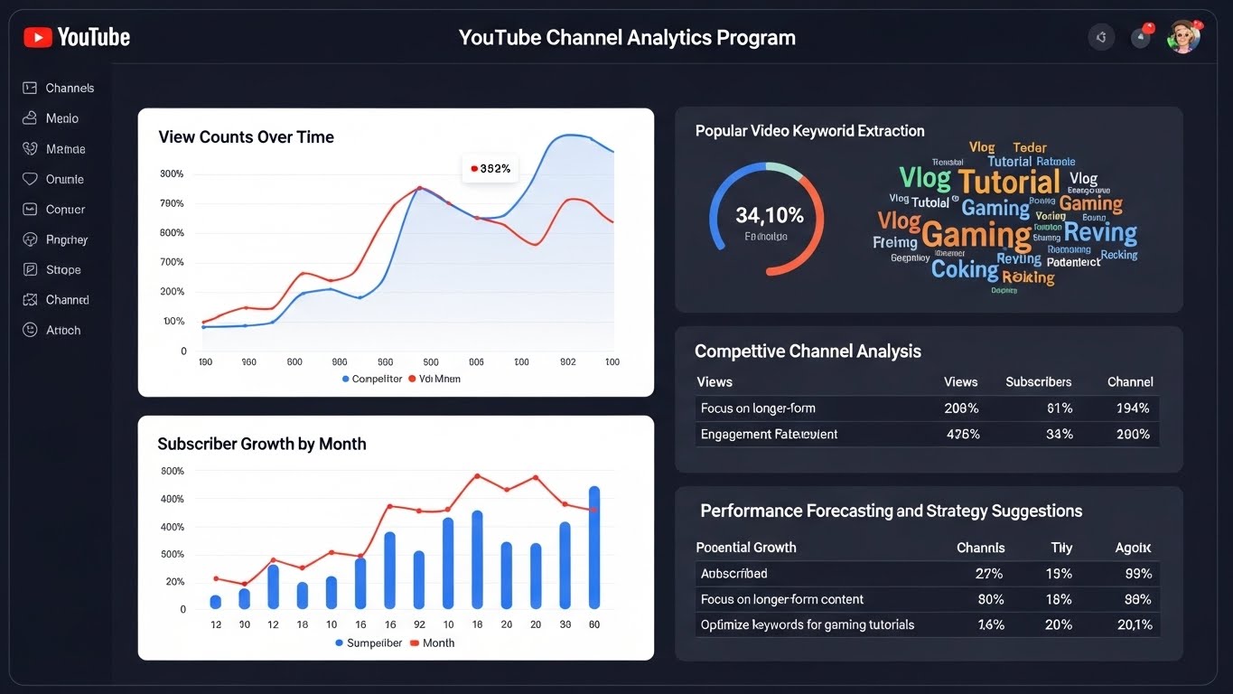 채널 분석 프로그램 스크린샷