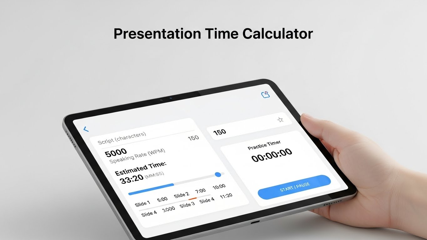 발표시간 계산기 스크린샷