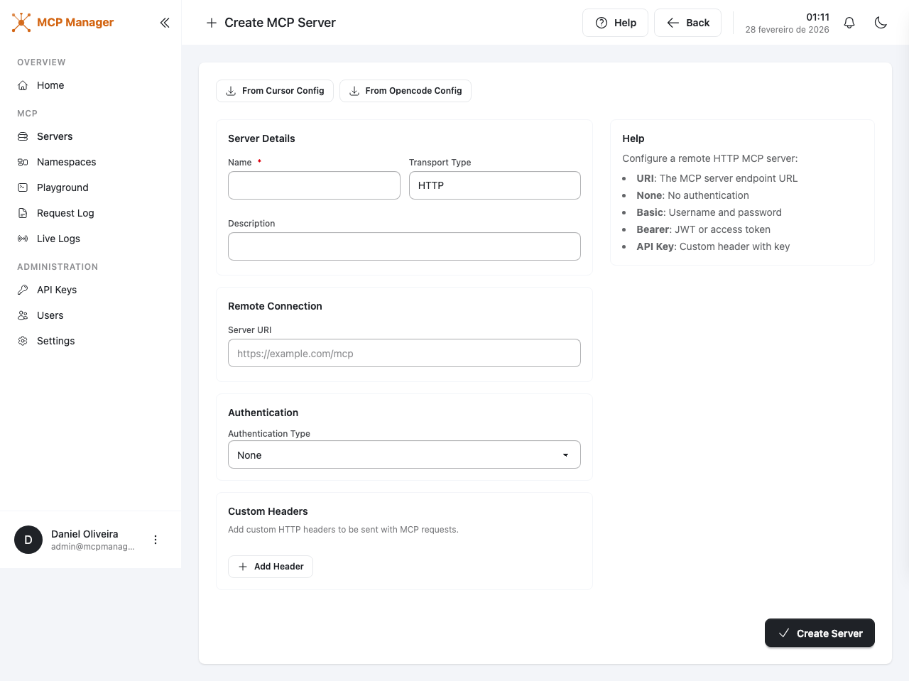 Create Server