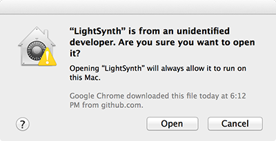 Gatekeeper dialog