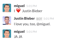 Bieber loves Miguel, too!