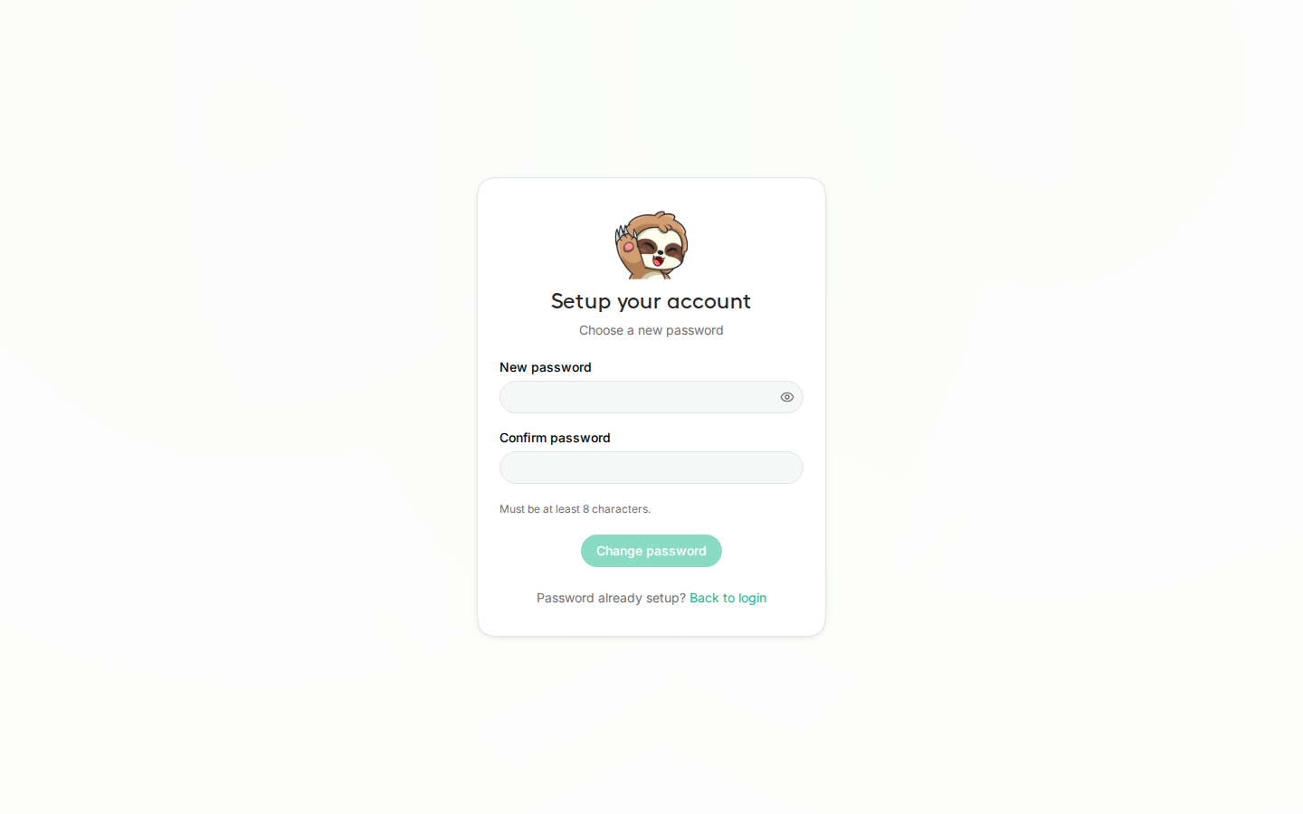 setup screen