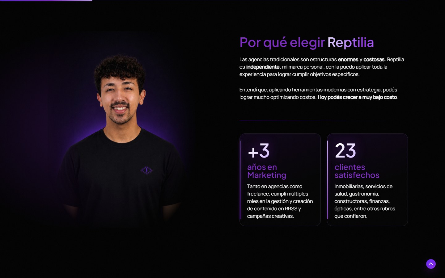 Sección Por qué elegir Reptilia