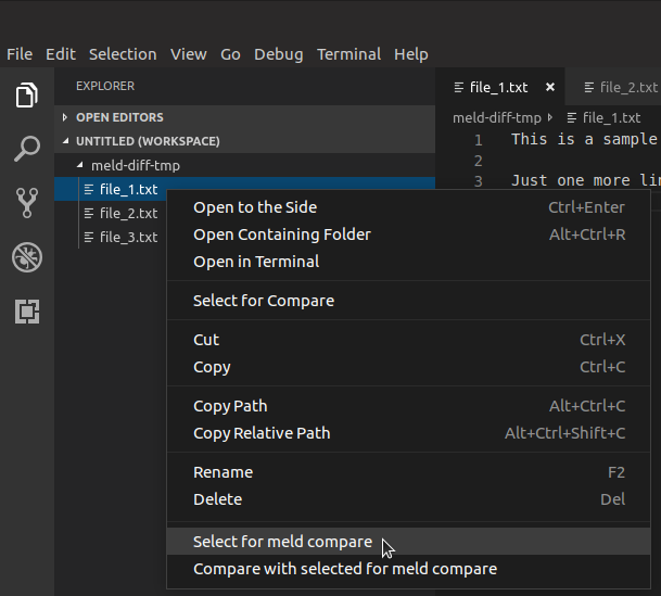 Compare file to compare to from file list