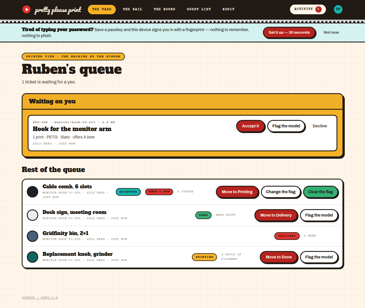 The admin queue