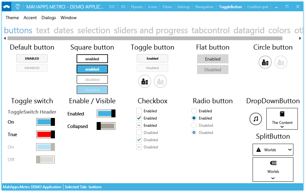 main demo window