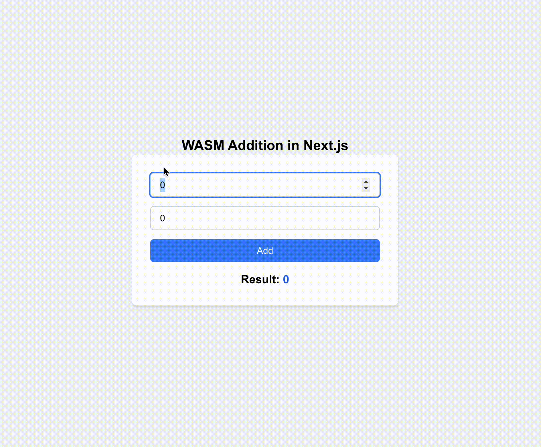 WASM Addition in Next.js