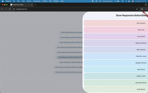 Responsive Sheet Example