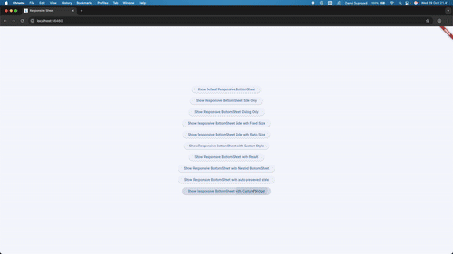 Responsive Sheet Example