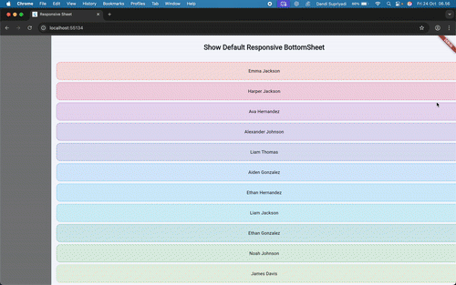Responsive Sheet Example