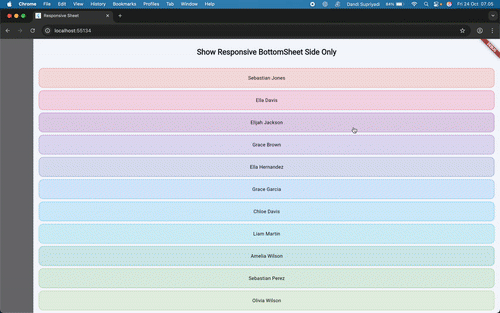 Responsive Sheet Example