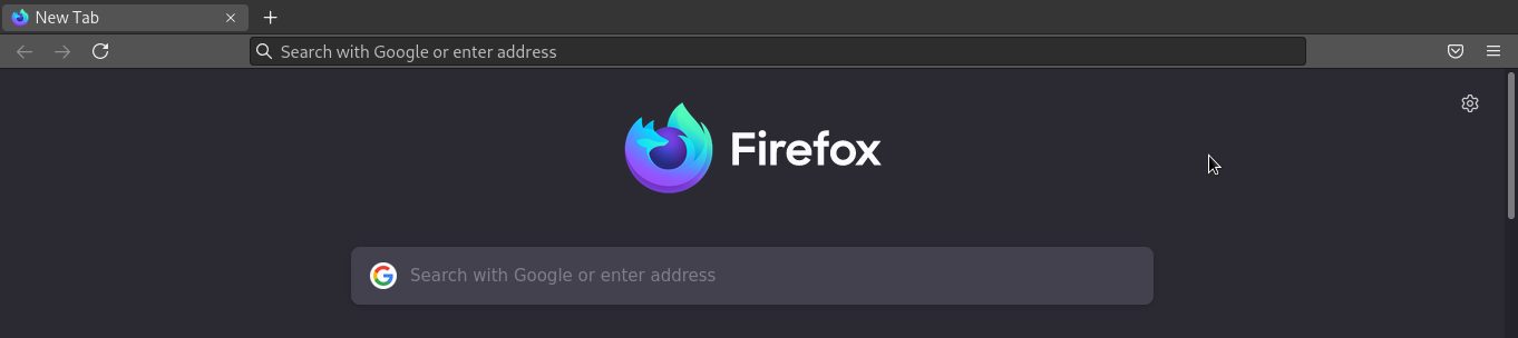 Main window of Firefox