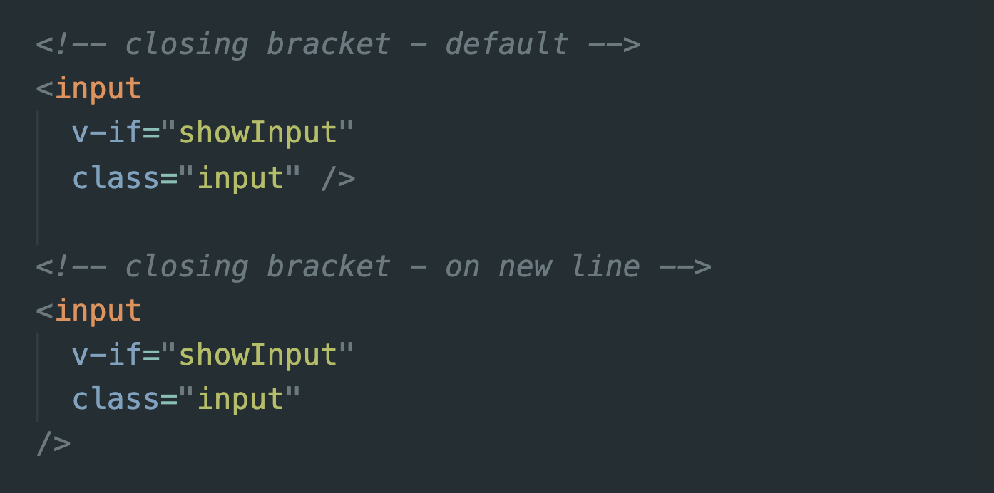 DemoClosingBracket