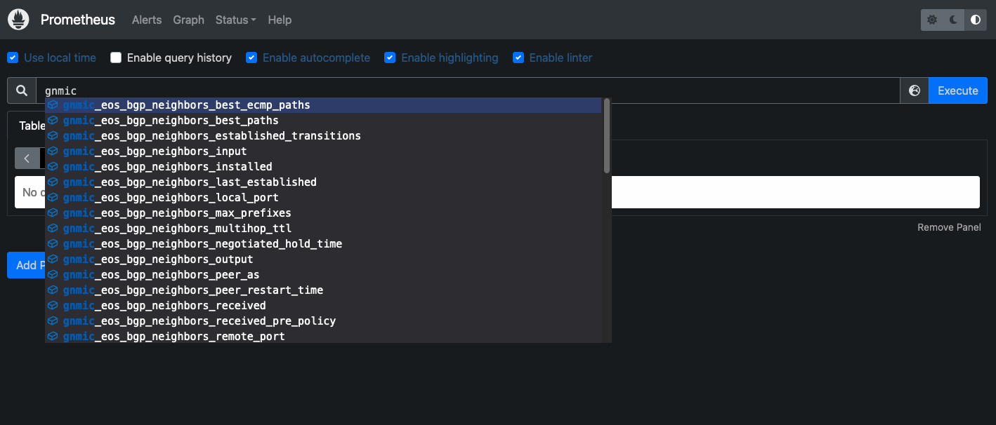 prometheus data