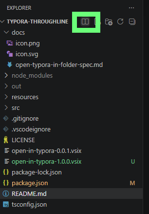 Explorer title bar Typora button