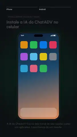 Instrução no celular: instalar o app