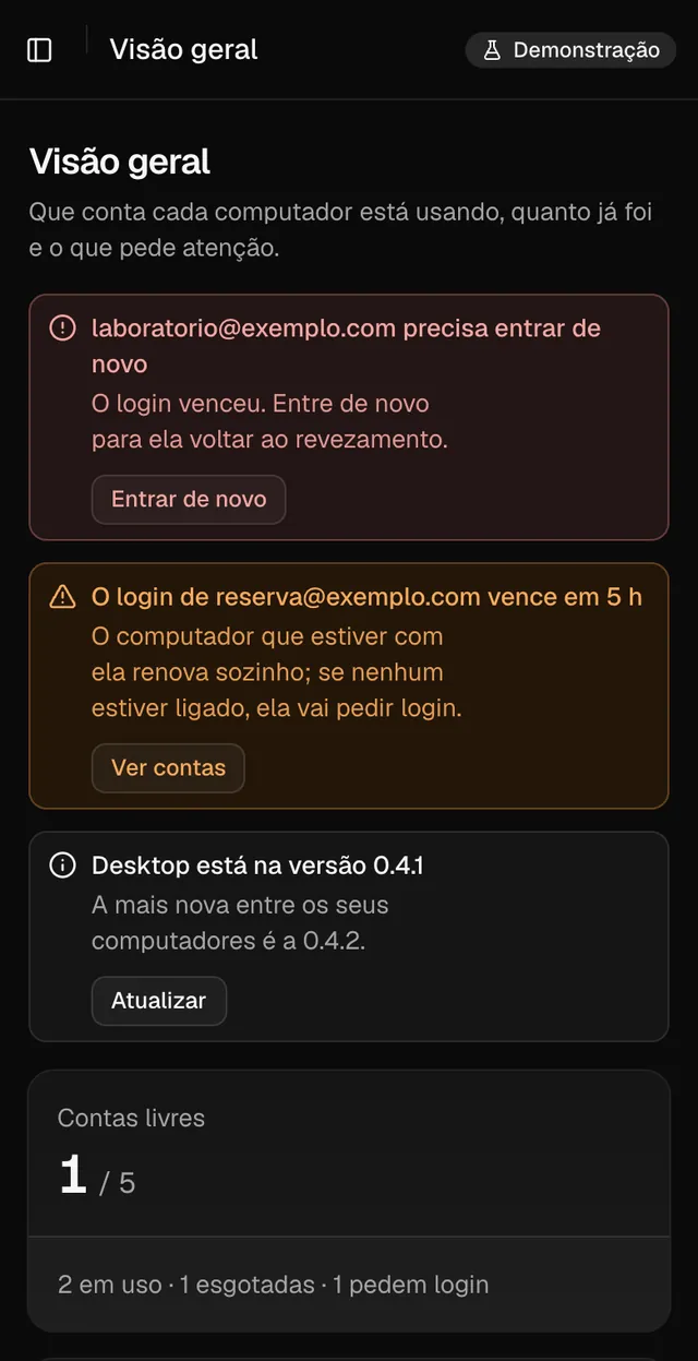 No celular: visão geral