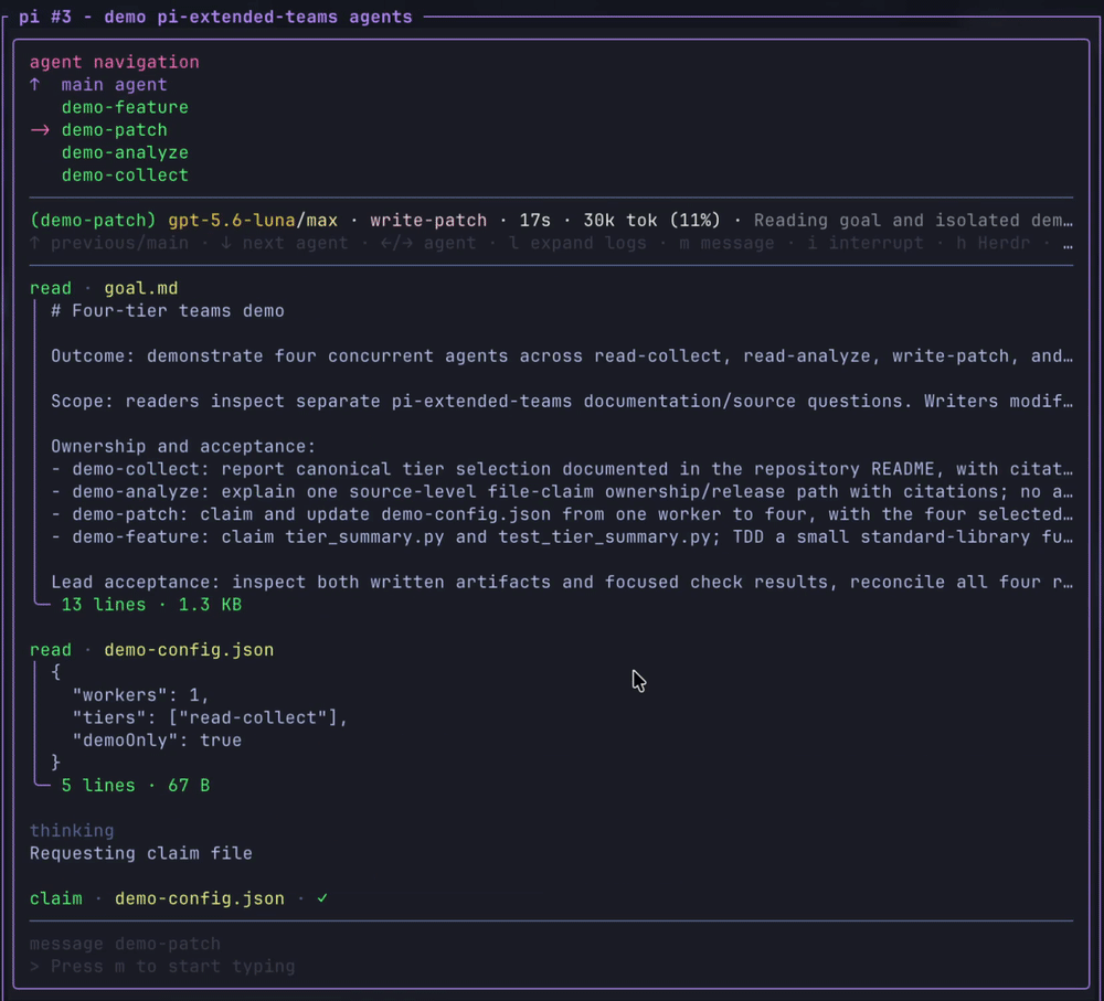 pi-extended-teams demo