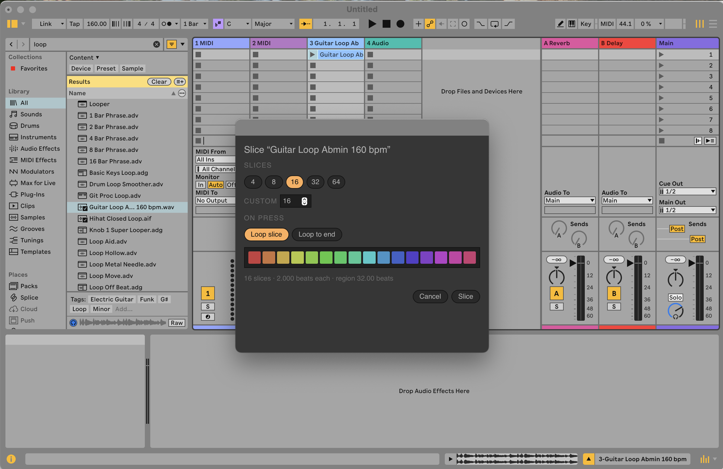 MLR slicing interface
