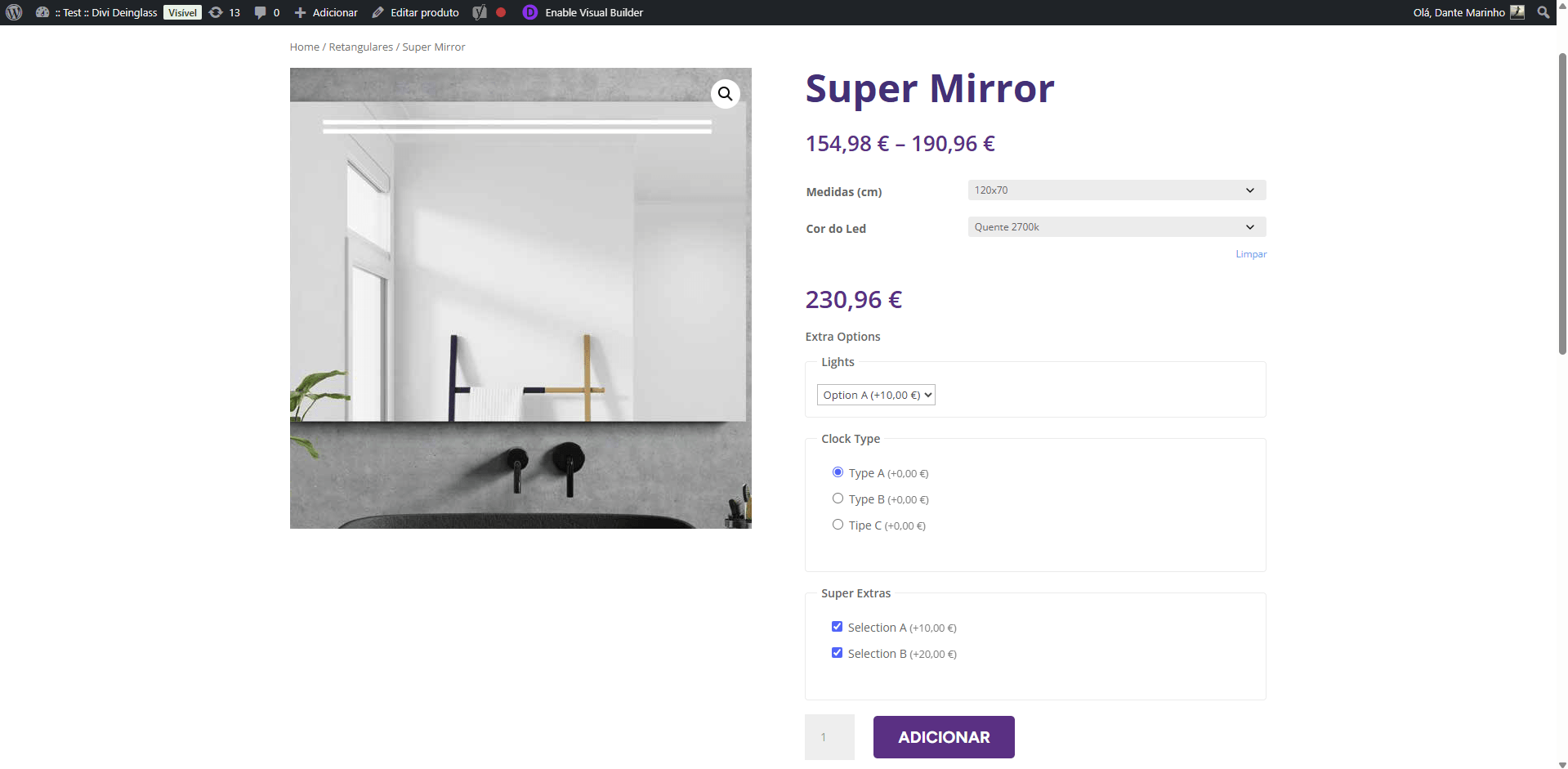 WooCommerce with extra option fields