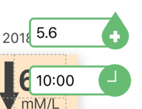 Image of insulin entry fields