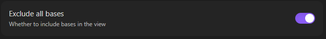 exclude all bases example toggle on