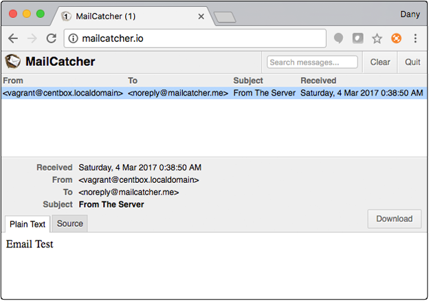 MailCatcher Preview