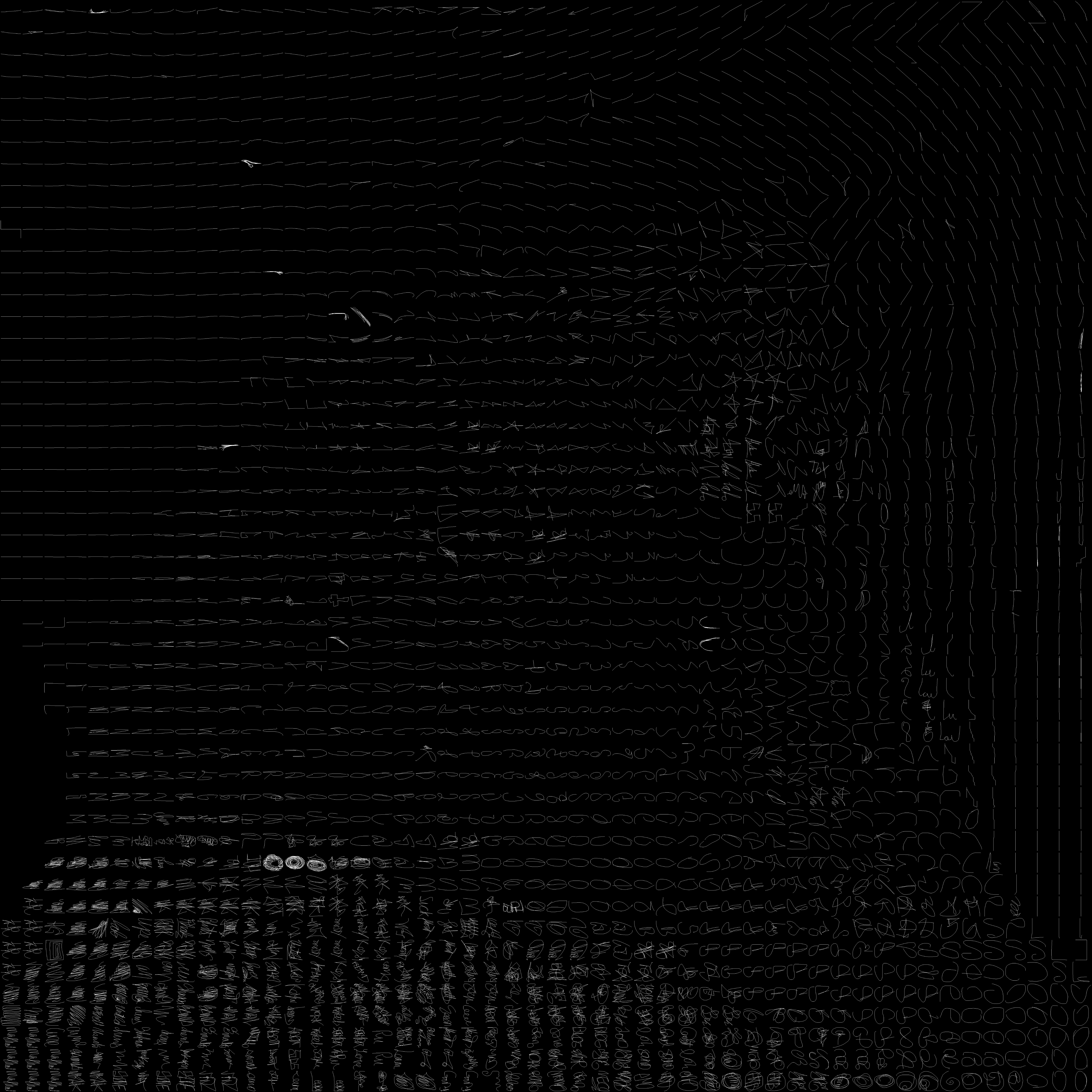 TSNE Grid of 100000 GML Strokes