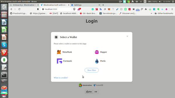 Fortmatic based Auth with AvionDB
