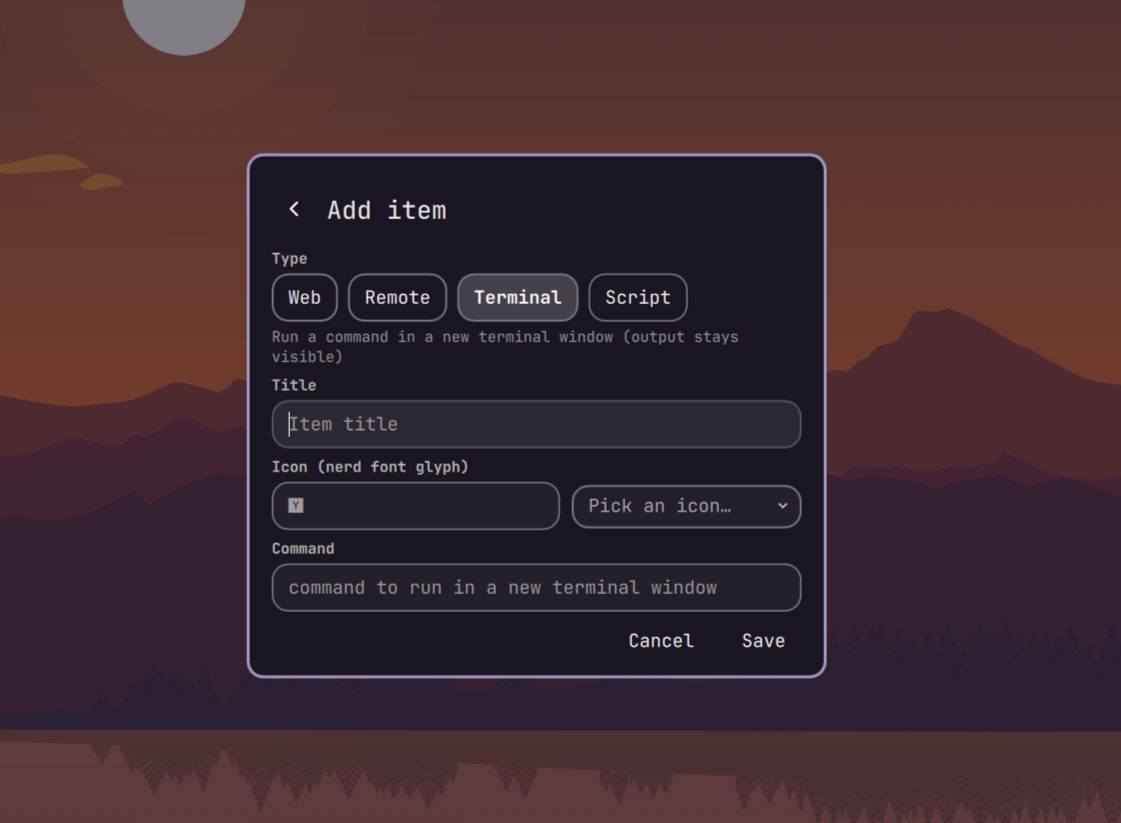 Add Terminal