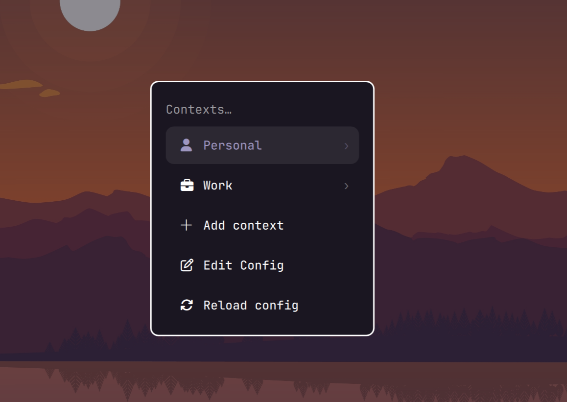 Context menu