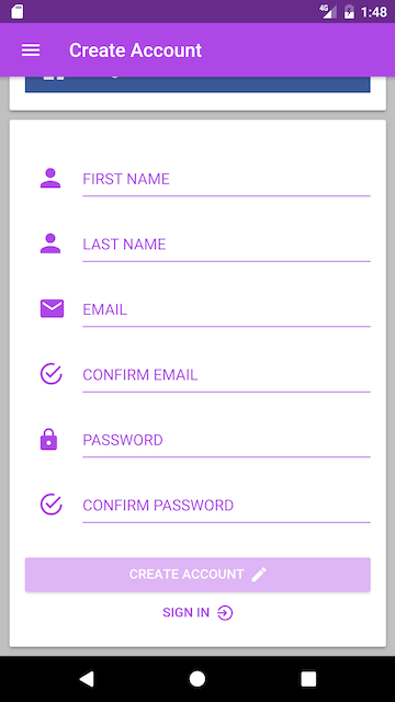 create account card