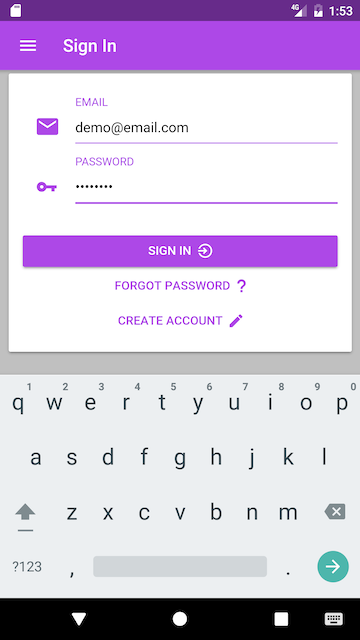 login card with keyboard