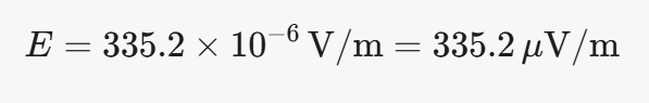 E = 335.2 µV/m