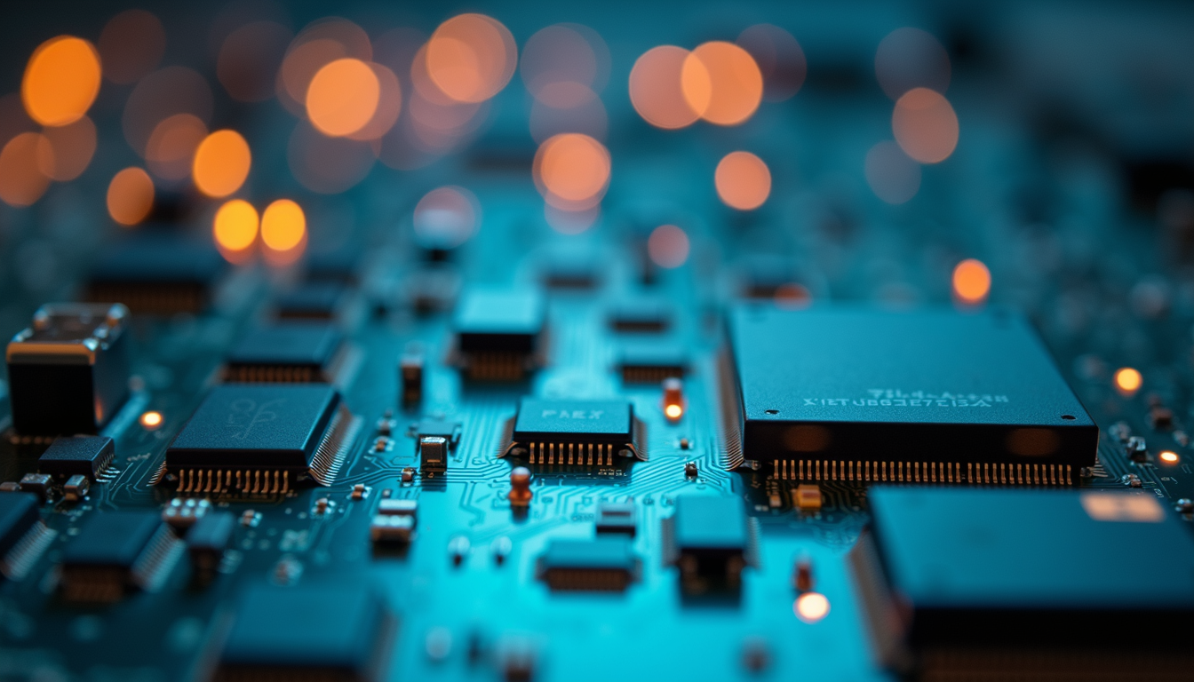 Eye-level view of electronic devices testing for electromagnetic compatibility
