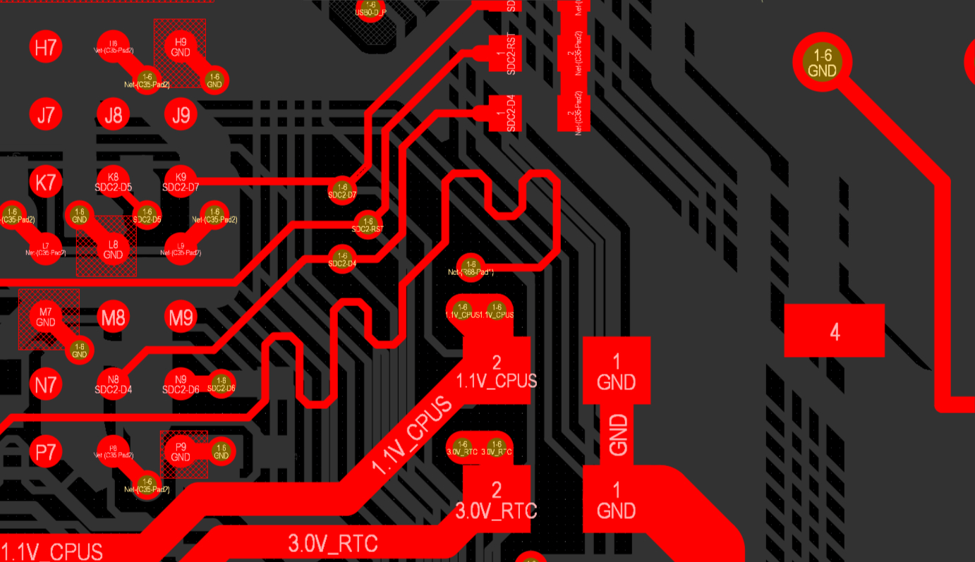 Example of stub traces.