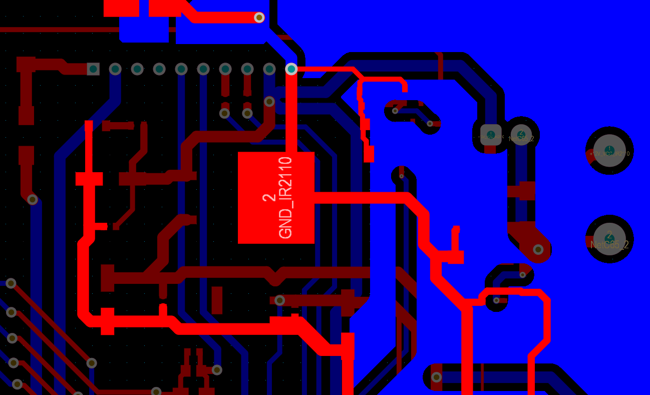 Figure 7 - High inductive paths in the GND net.
