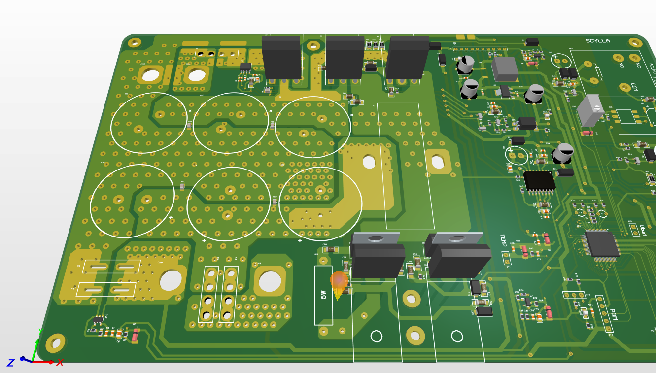 Figure 12 - Example of the large current loop in the buck converter.