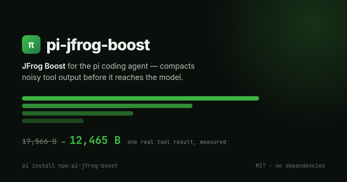 pi-jfrog-boost: JFrog Boost for the pi coding agent