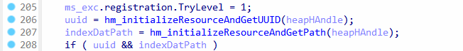 Calls to initialize resource