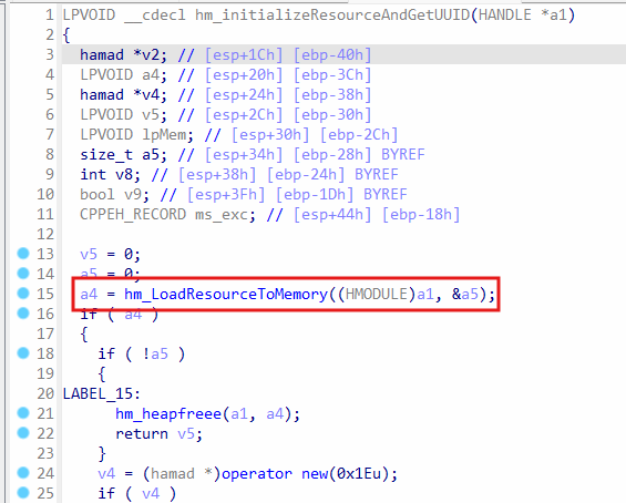Loading resource to heap