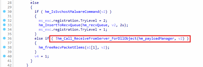 Forwarding the packet to DLL