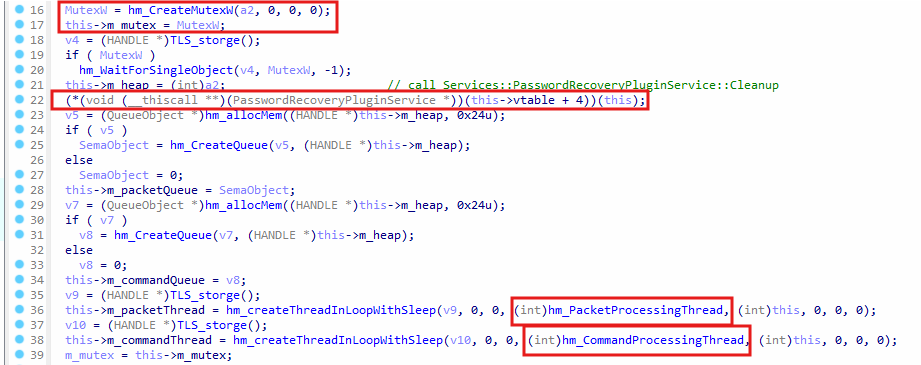 `CreateAndProcessCommands` function