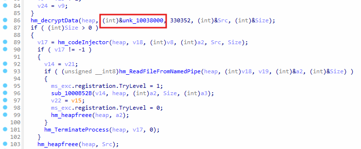 Stealer payload injection