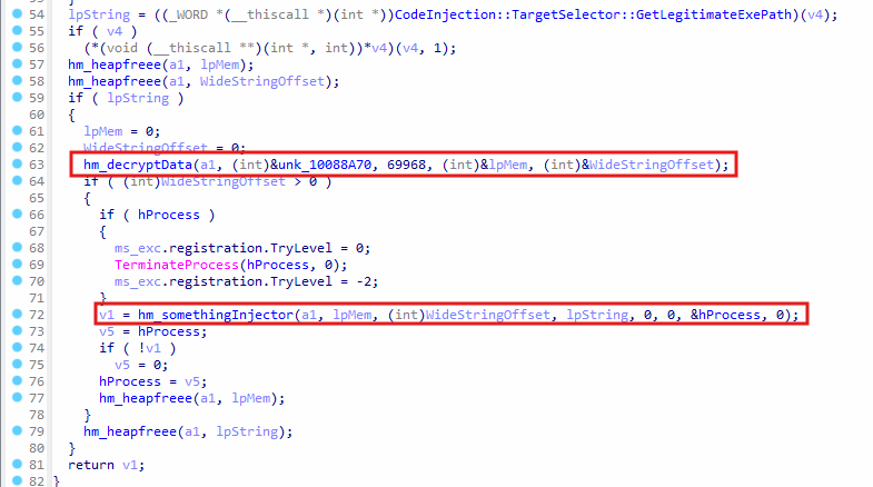 Payload injection for logger helper program