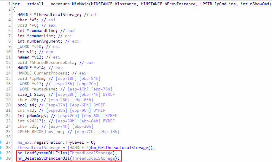 WinMain function