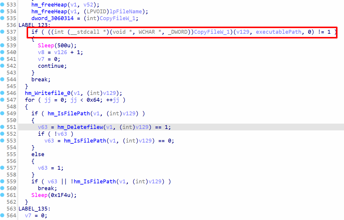 Decompiled code for InstallFileAndSetUpPersistence